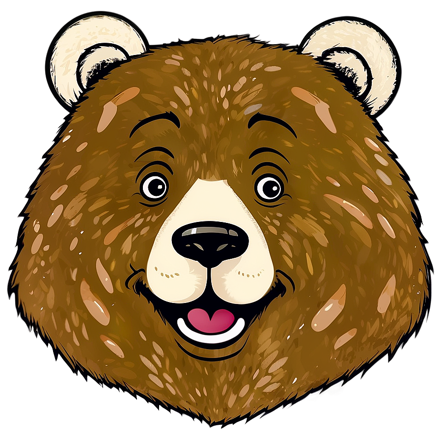 Happy Bear Face Graphic Png Bvm PNG Image