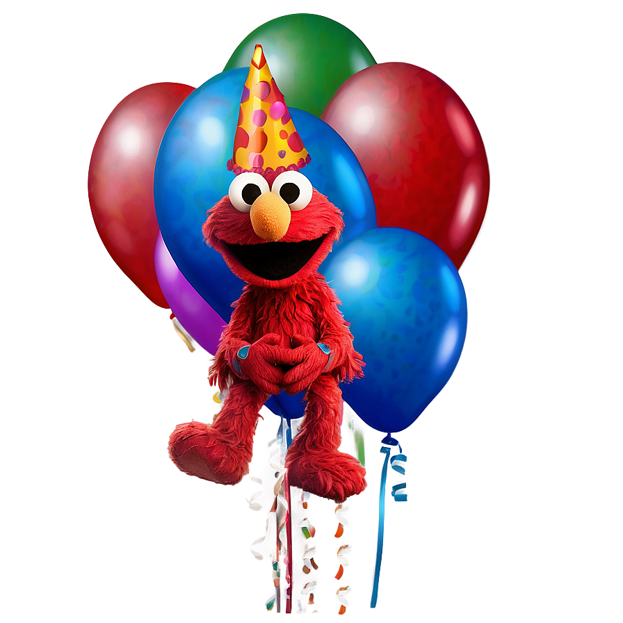 Happy Birthday Elmo Design Png Adk PNG Image