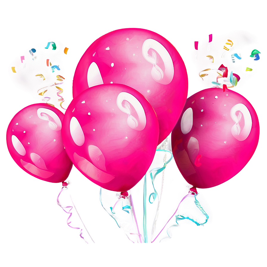 Happy Birthday Pink Balloons Png 6 PNG Image