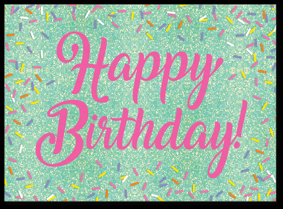 Happy Birthday Sprinkles Card PNG Image