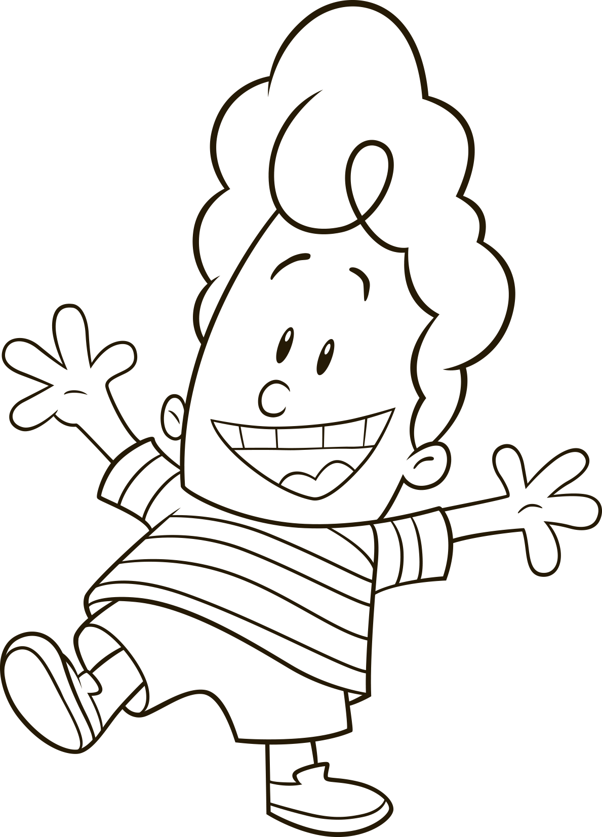 Happy Boy Cartoon Character PNG Image