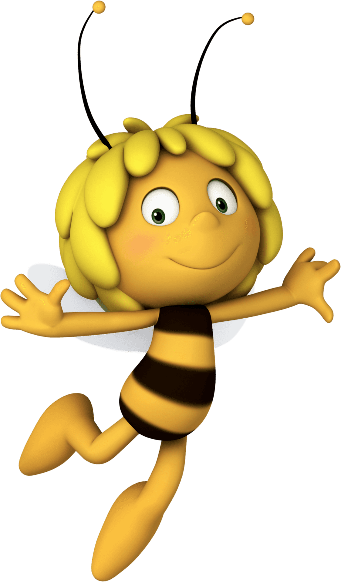 Happy Cartoon Bee Clipart PNG Image