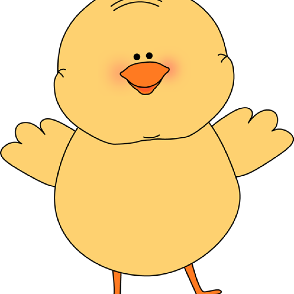 Happy Cartoon Chick Illustration PNG Image