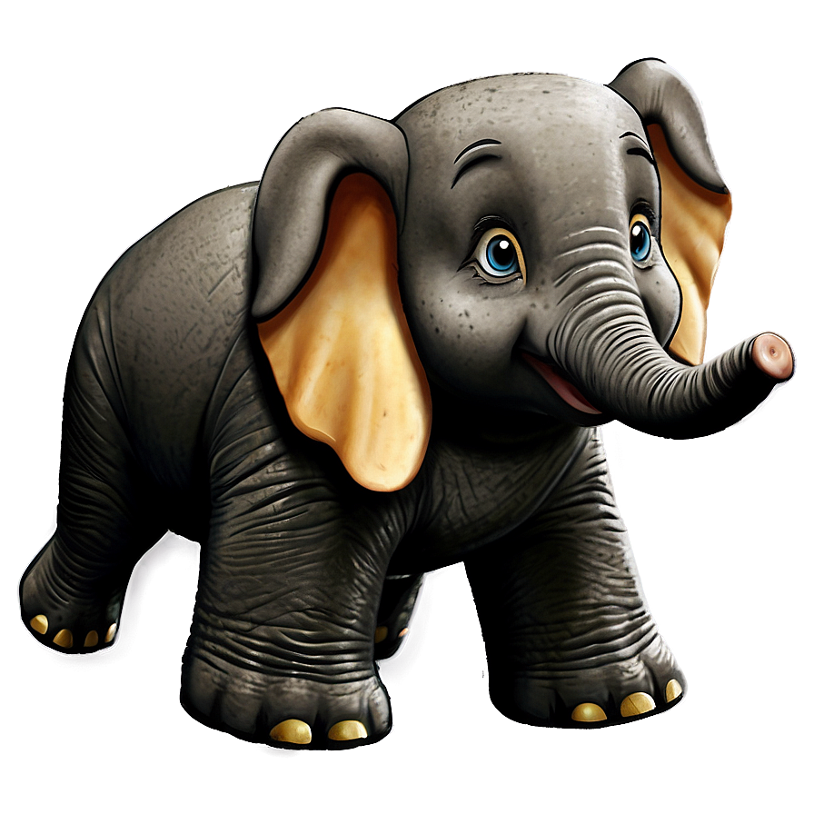 Happy Cartoon Elephant Png Sim PNG Image