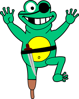 Happy Cartoon Frog Dancing PNG Image