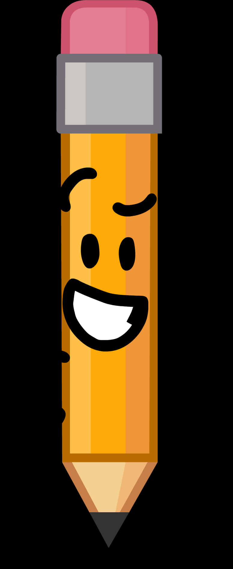 Happy Cartoon Pencil PNG Image