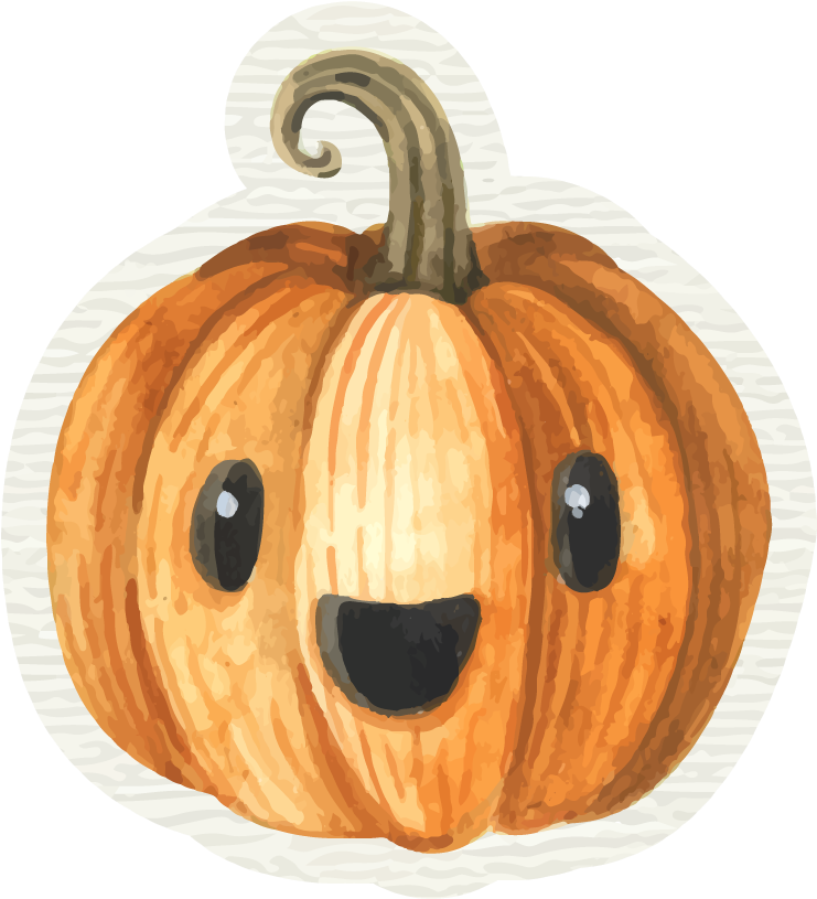 Happy Cartoon Pumpkin PNG Image