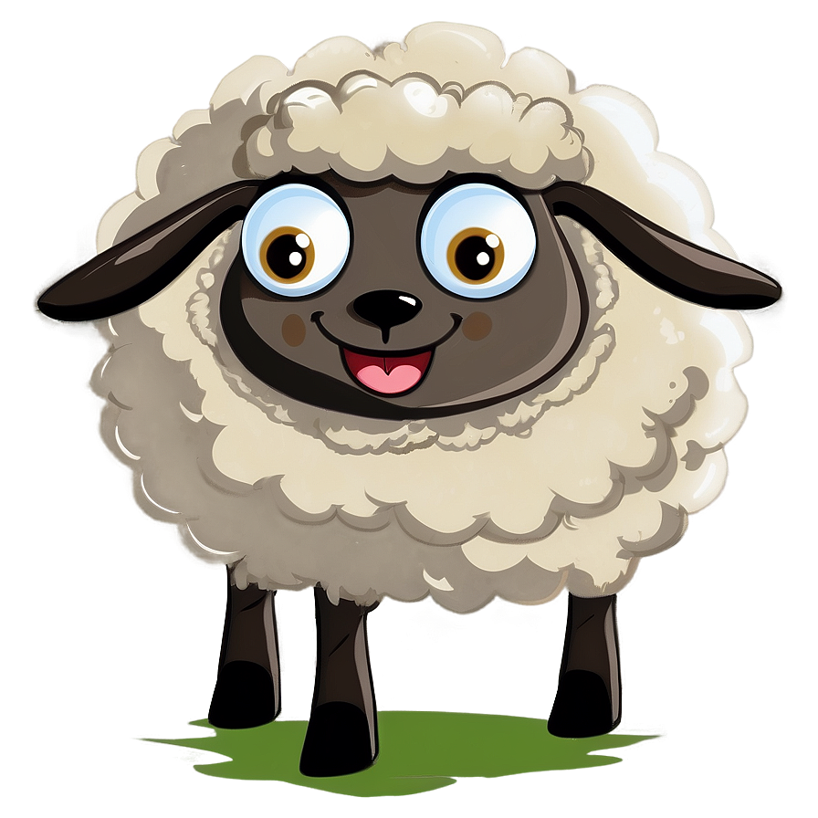 Happy Cartoon Sheep Png 06272024 PNG Image