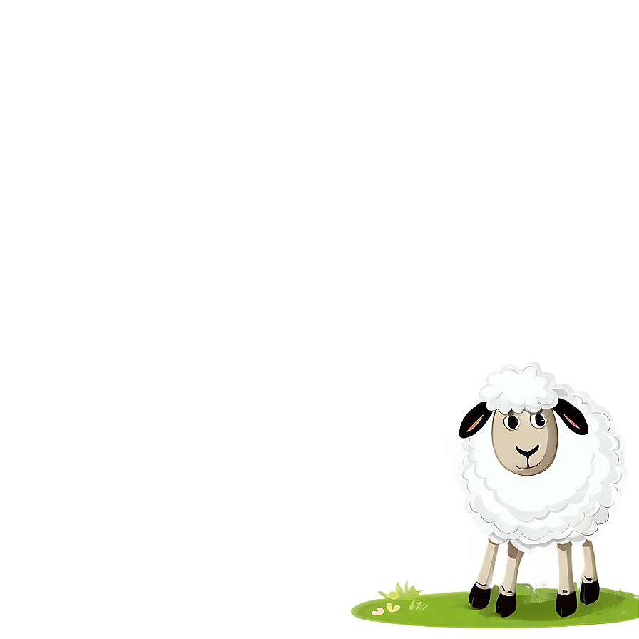 Happy Cartoon Sheep Png Usg5 PNG Image