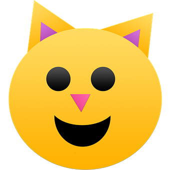 Happy Cat Emoji Graphic PNG Image