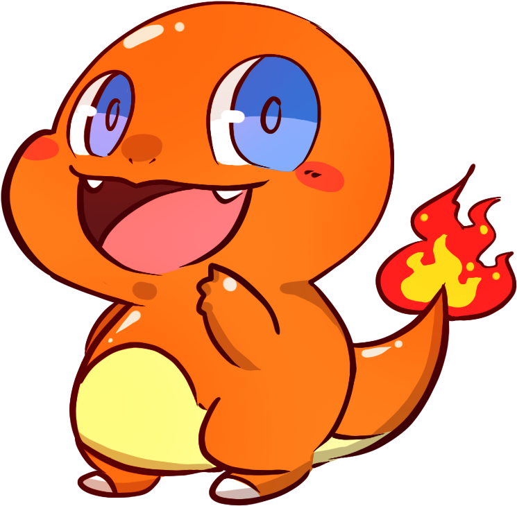 Happy Charmander Art PNG Image