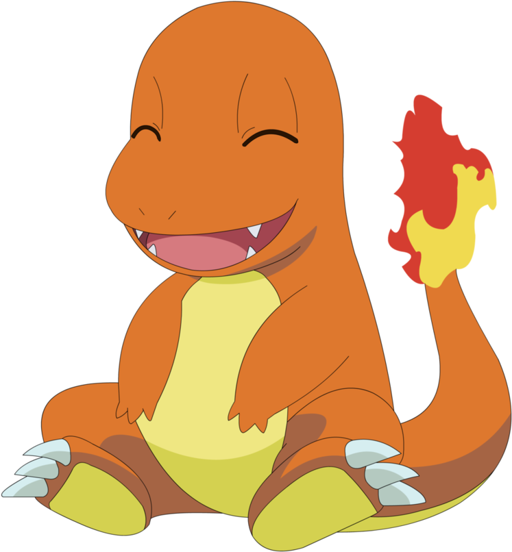 Happy Charmander Pokemon PNG Image