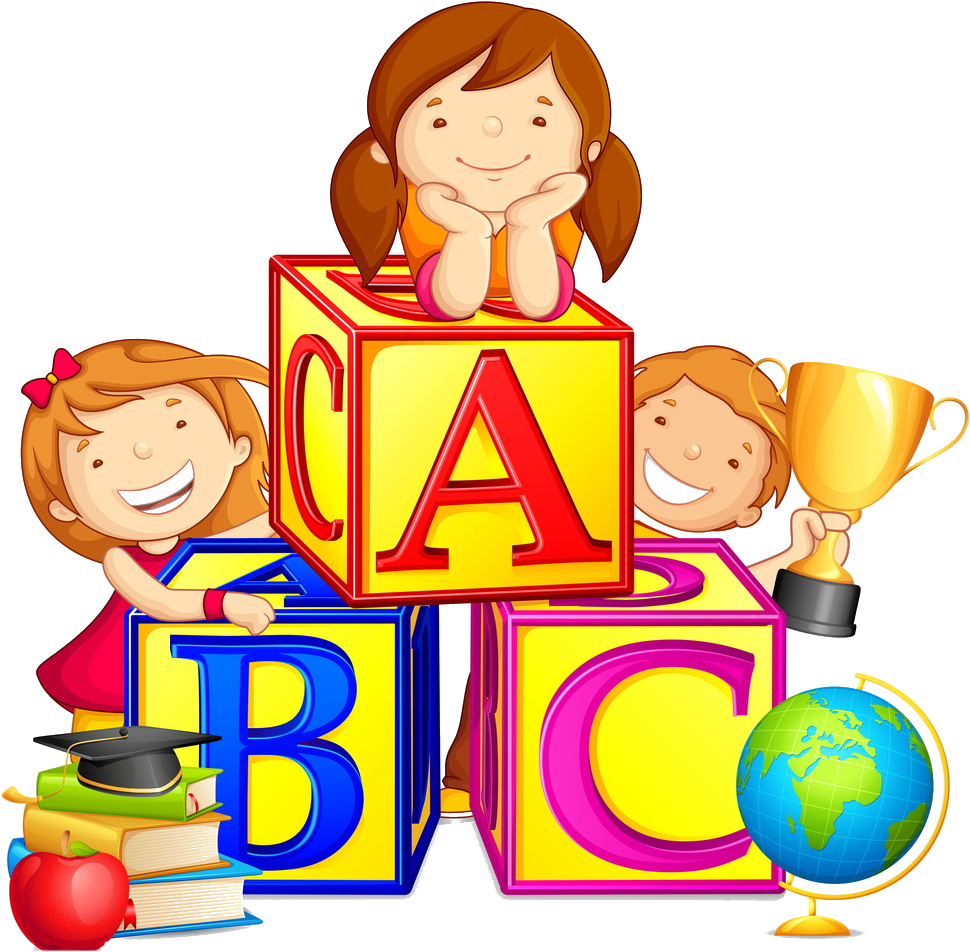 Happy Children Learning Concept PNG Image