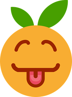 Happy Clementine Emoji PNG Image