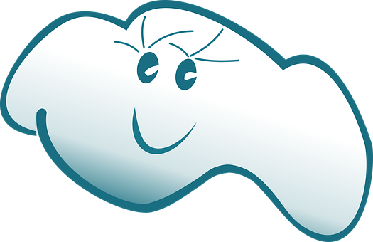 Happy Cloud Cartoon Character PNG Image