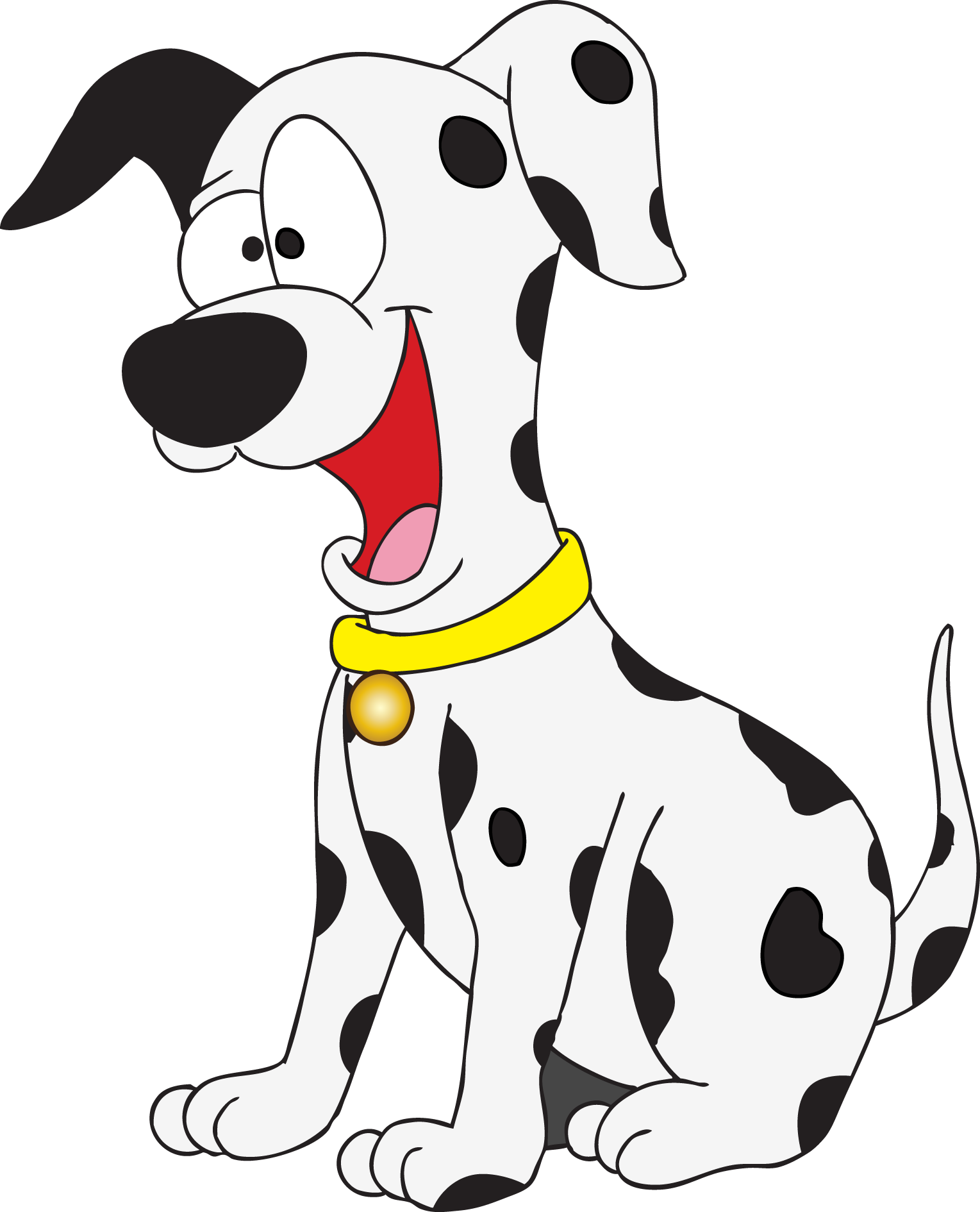 Happy Dalmatian Cartoon PNG Image