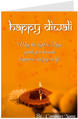 Happy Diwali Greeting Card Design PNG Image