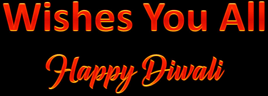 Happy Diwali Wishes Text PNG Image