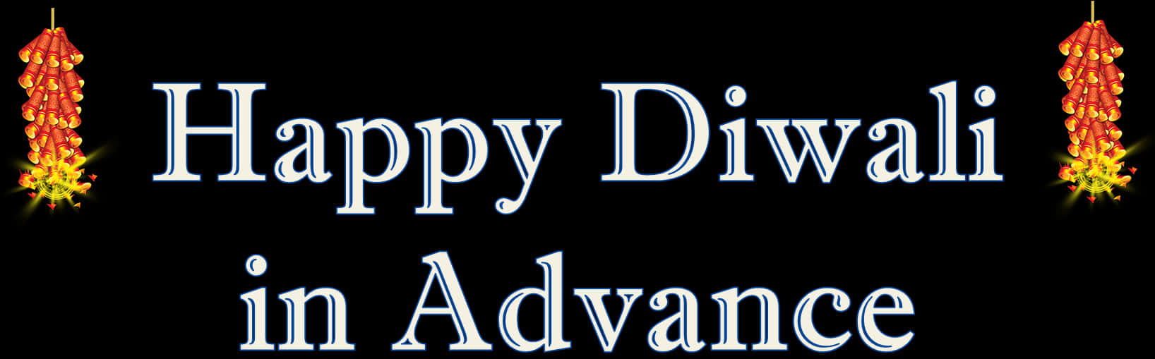 Happy Diwaliin Advance Banner PNG Image