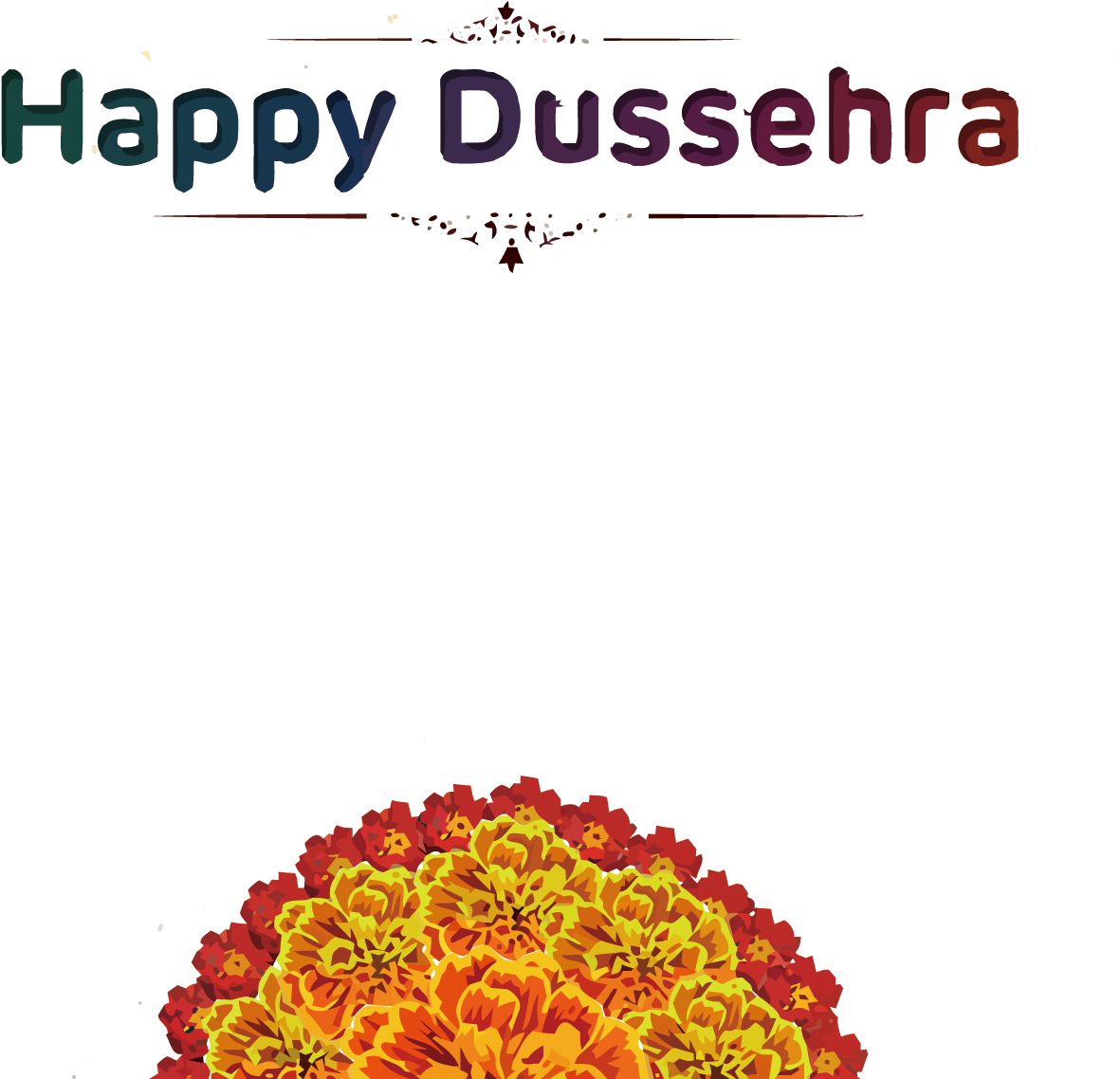 Happy Dussehra Greeting Design PNG Image