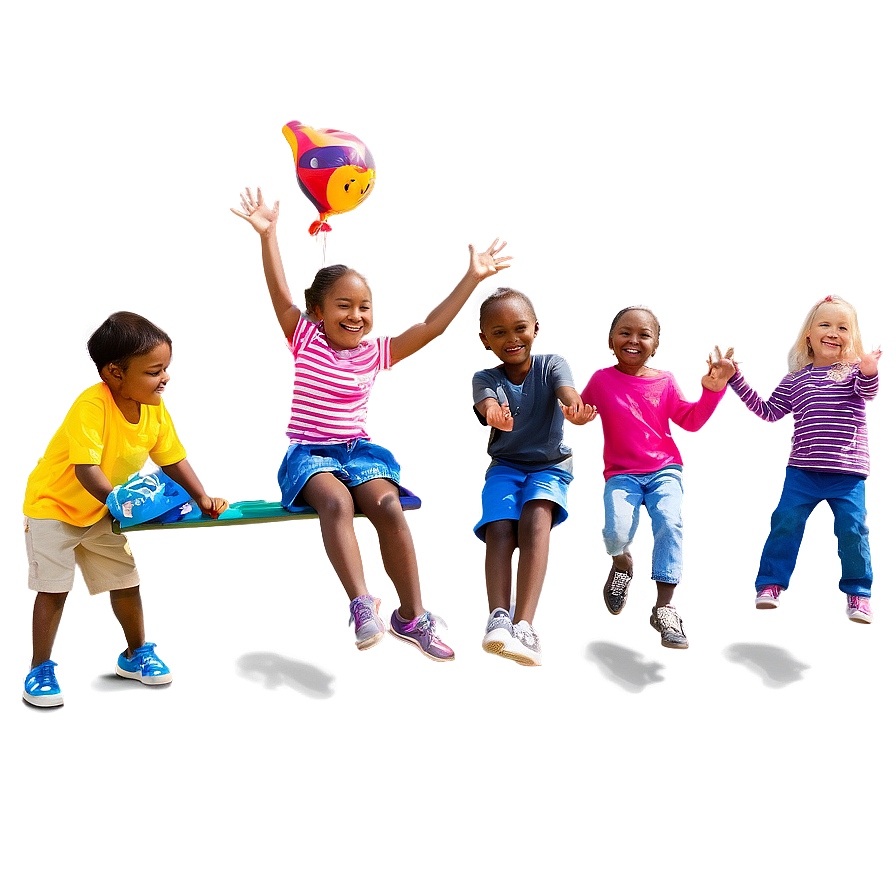 Happy Faces Kids Playing Png Myg PNG Image