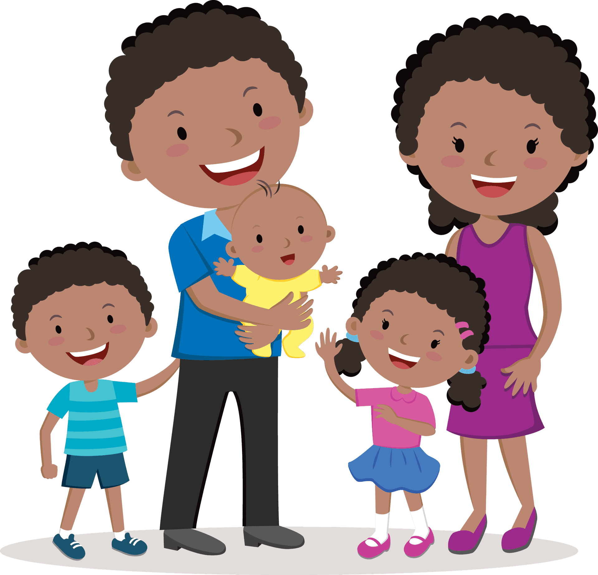 Happy Family Illustration PNG Image