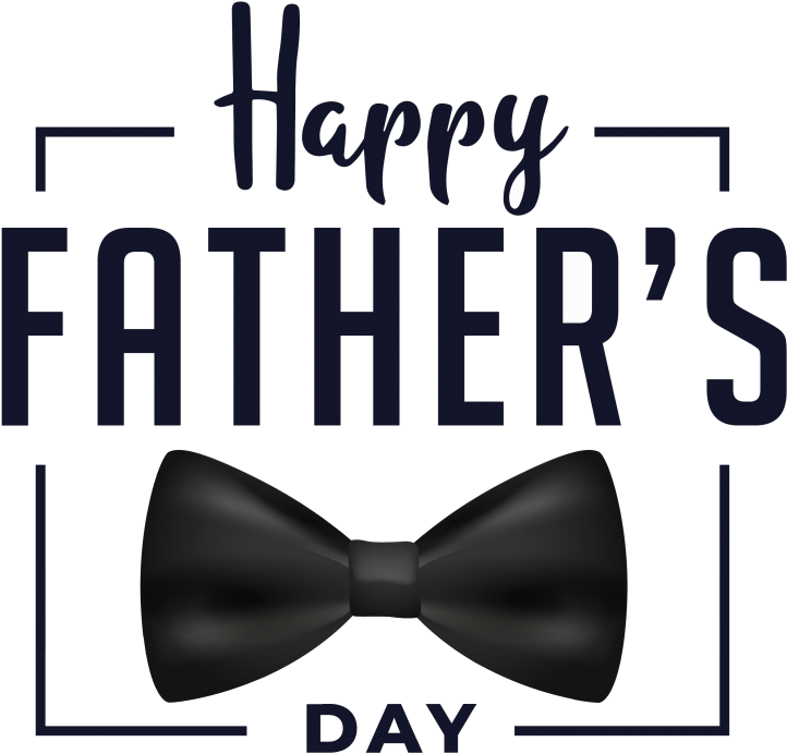 Happy Fathers Day Bowtie Graphic PNG Image