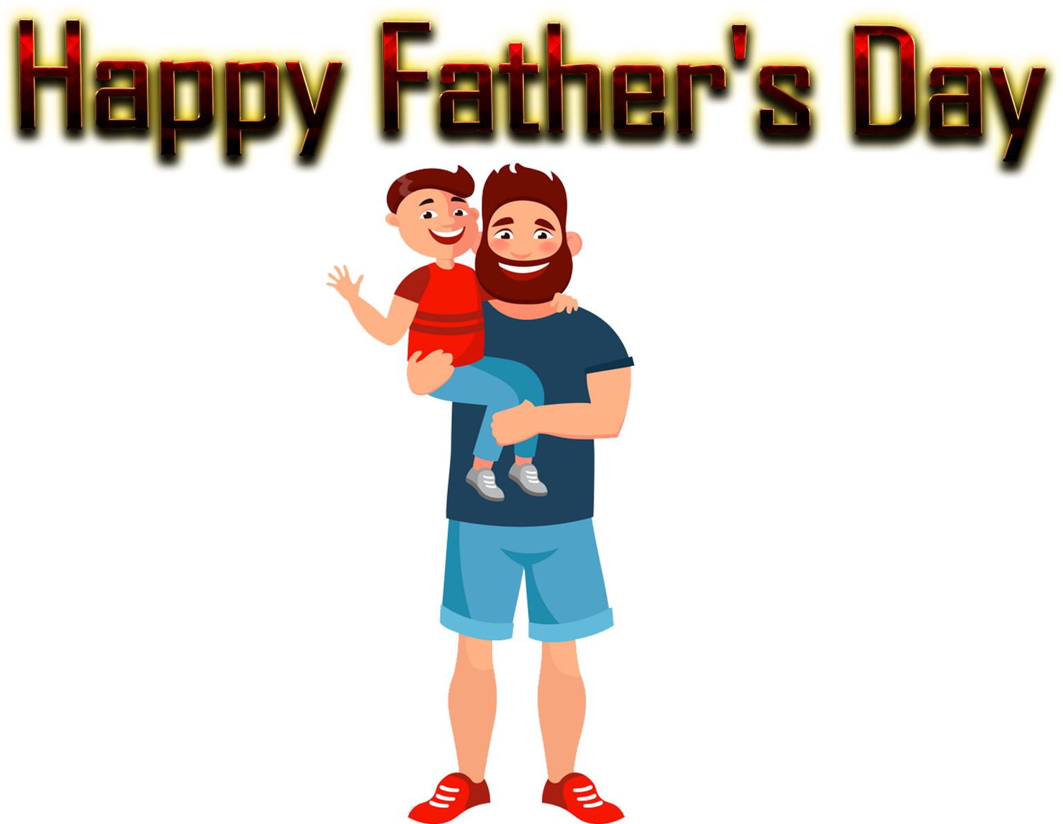 Happy Fathers Day Celebration PNG Image