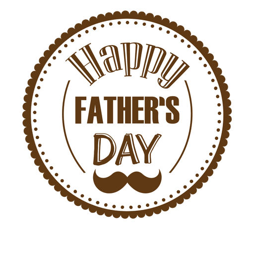 Happy Fathers Day Celebration Badge PNG Image