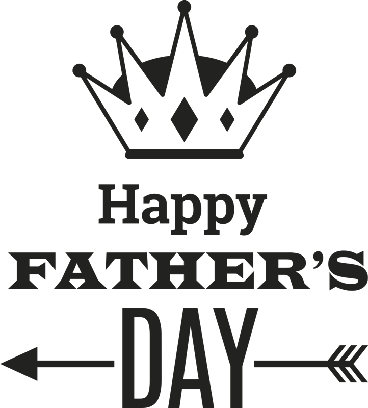 Happy Fathers Day Crown Arrow Graphic PNG Image