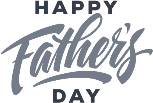 Happy Fathers Day Cursive Text PNG Image