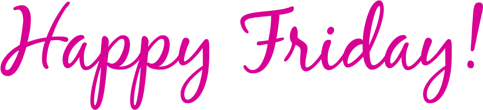 Happy Friday Cursive Text PNG Image