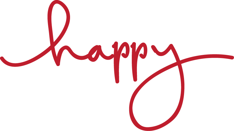 Happy Friday Red Cursive Text PNG Image