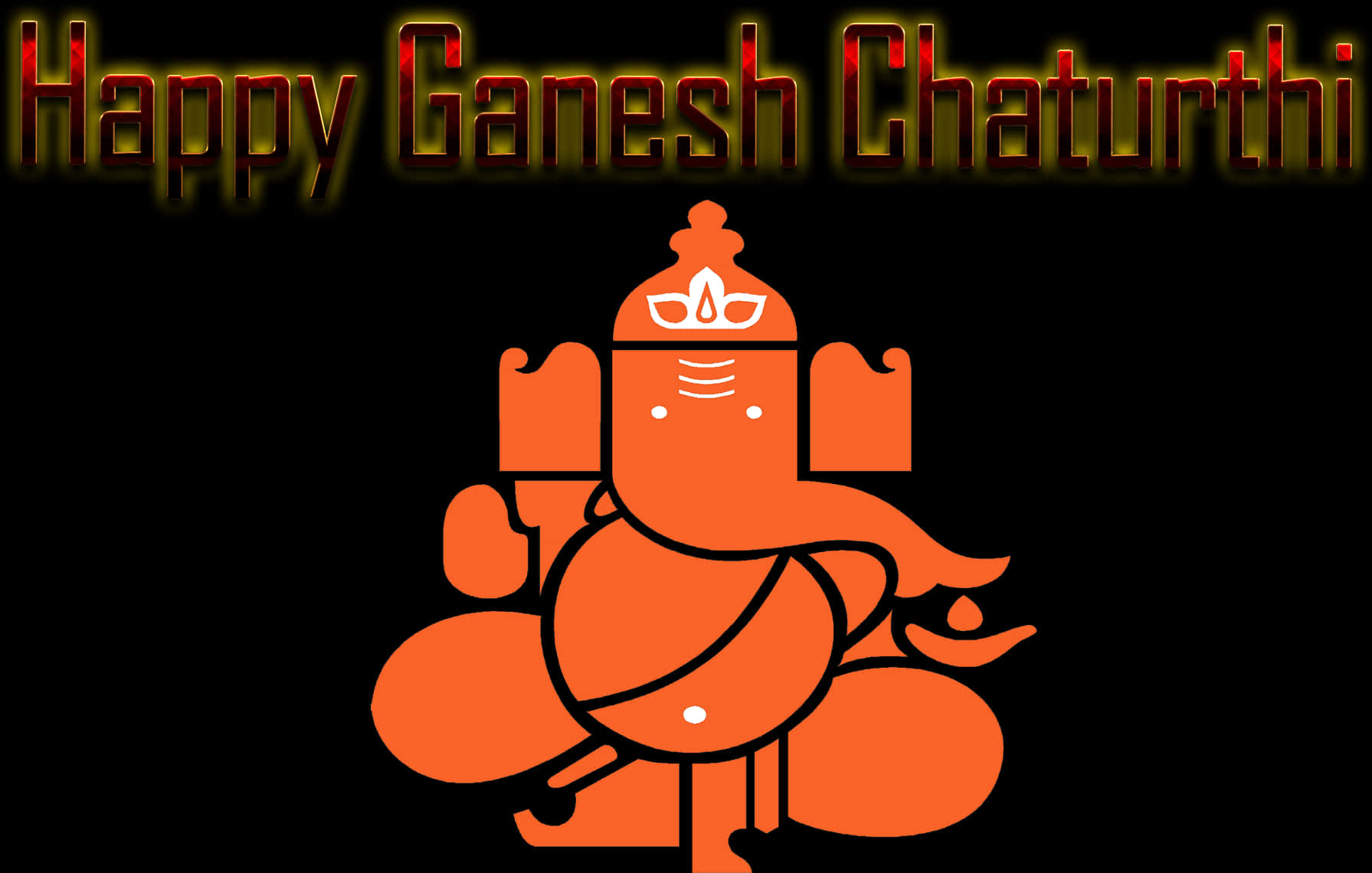 Happy Ganesh Chaturthi Greeting PNG Image