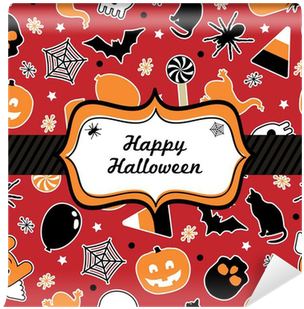 Happy Halloween Pattern Background PNG Image