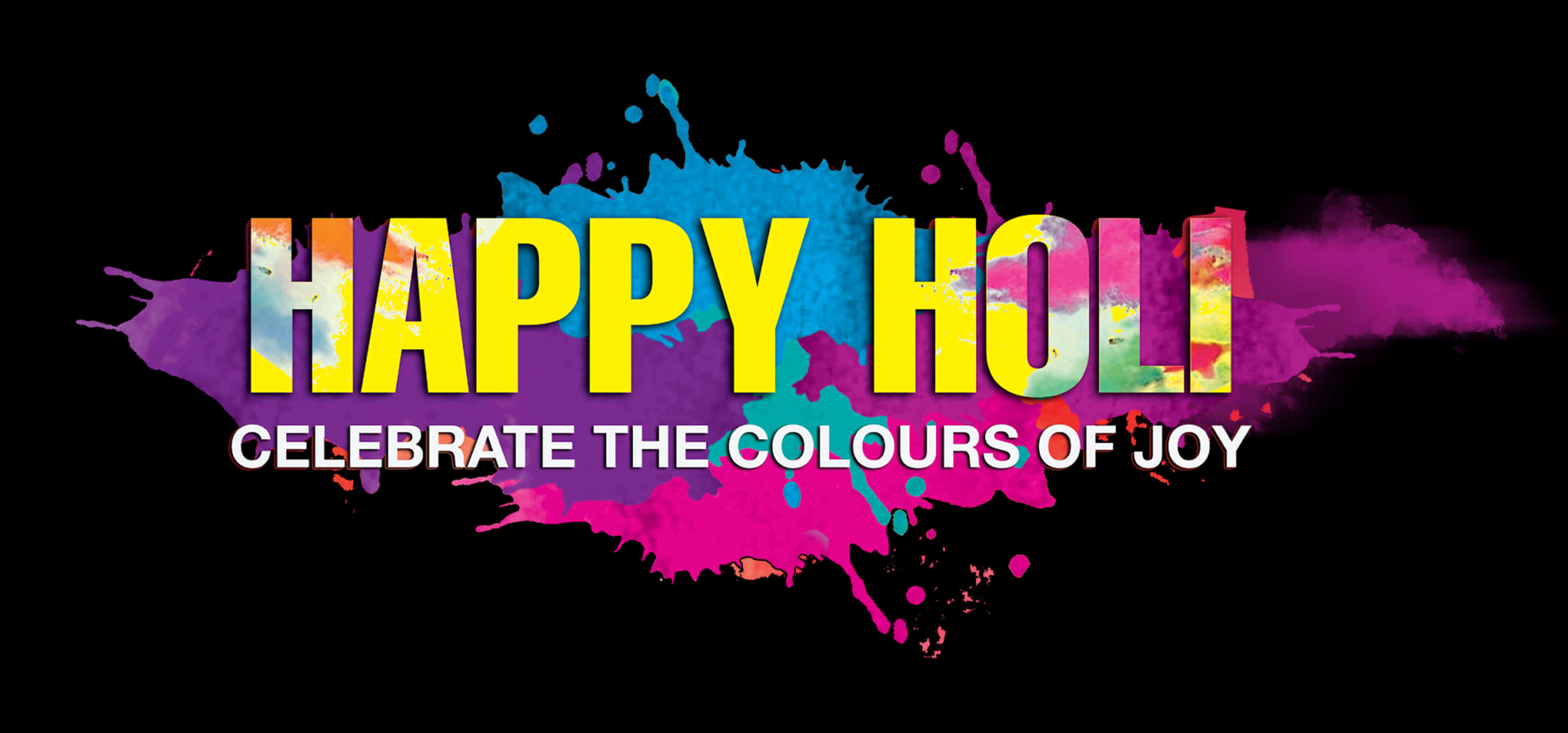 Happy Holi Celebration Banner PNG Image