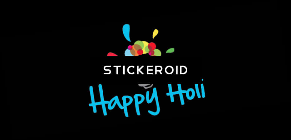 Happy Holi Festival Greeting Design PNG Image