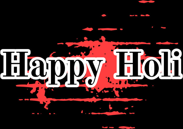 Happy Holi Festival Greeting PNG Image