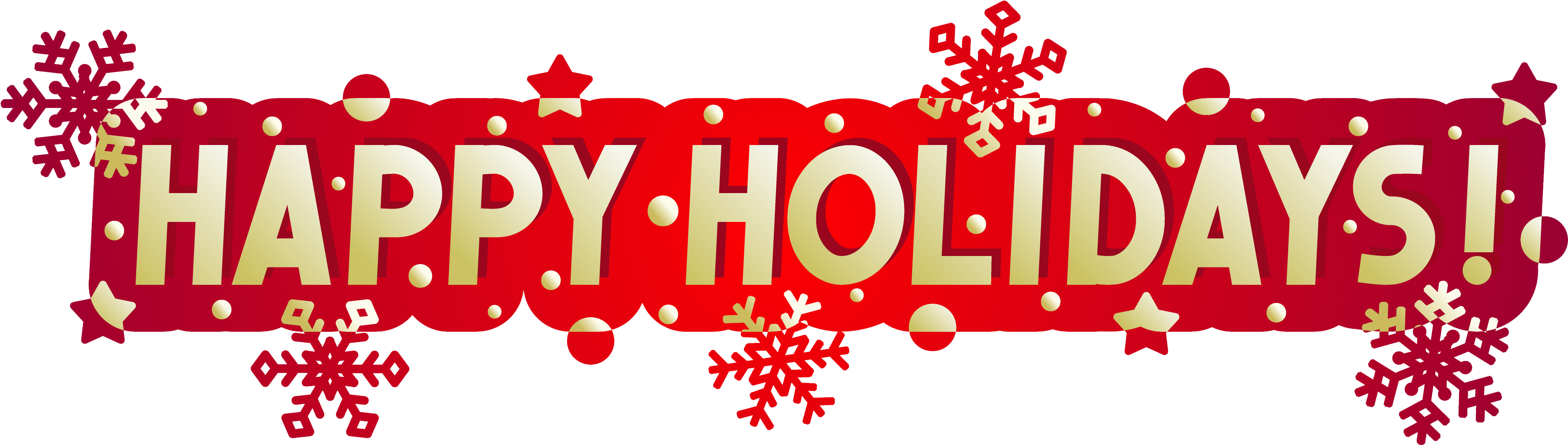 Happy Holidays Banner Graphic PNG Image