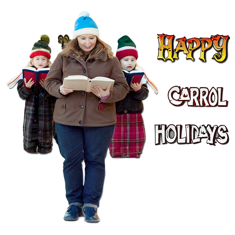 Happy Holidays Carol Singers Png Umu37 PNG Image