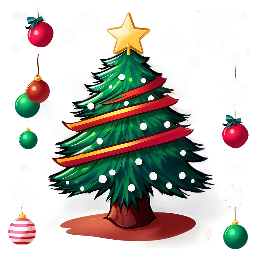 Happy Holidays Cartoon Tree Png Fwy PNG Image