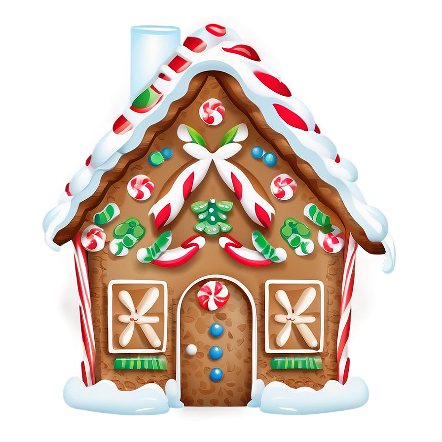 Happy Holidays Gingerbread House Png 05232024 PNG Image