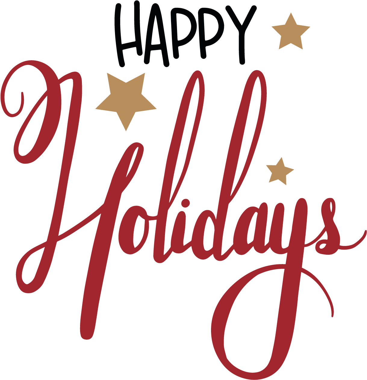 Happy Holidays Greeting Graphic PNG Image