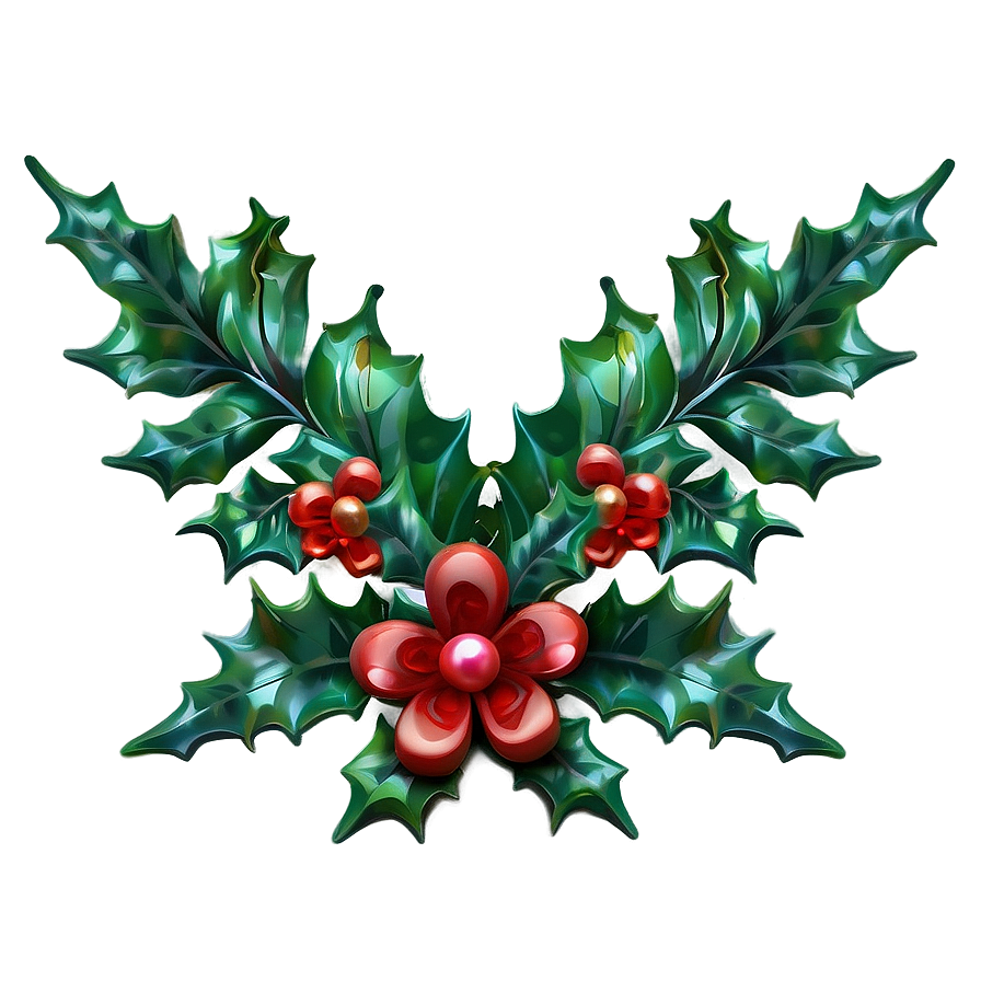 Happy Holidays Holly Decoration Png 05232024 PNG Image