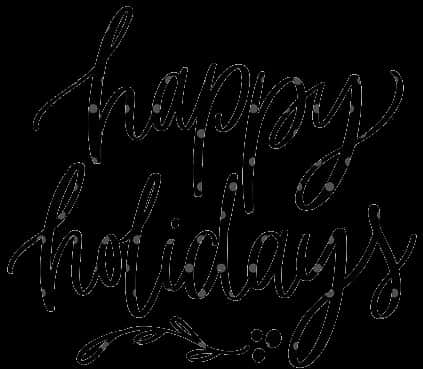 Happy Holidays Script Design PNG Image