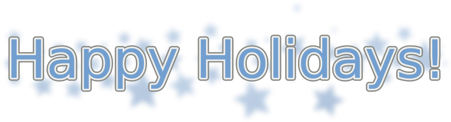 Happy Holidays Snowflake Text PNG Image