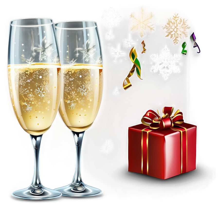 Happy Holidays Sparkling Champagne Png Unh PNG Image