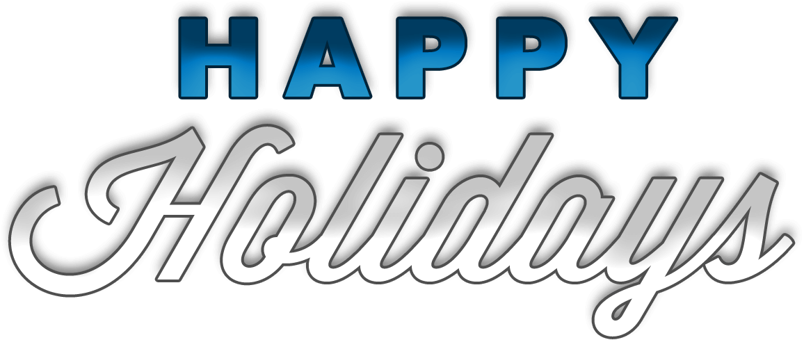 Happy Holidays Text Graphic PNG Image