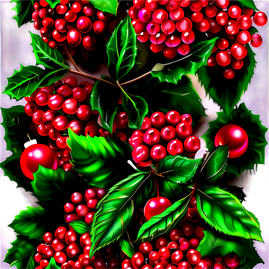 Happy Holidays Winter Berries Png 43 PNG Image