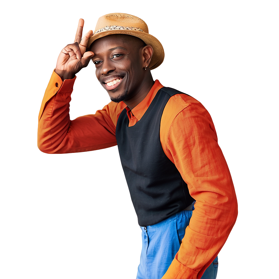 Happy Man With Hat Png Tke PNG Image